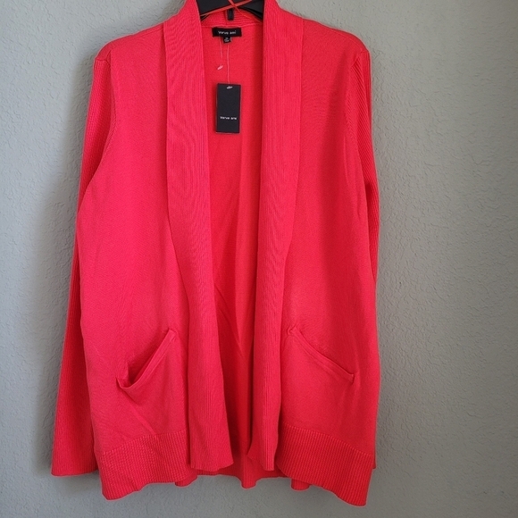 Verve Ami Tops - Verve Ami Orang Open Front Cardigan Women XL